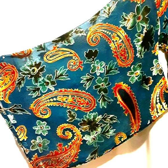 Flocked Paisley Bat Wing Jacket - S - Picture 3 of 4